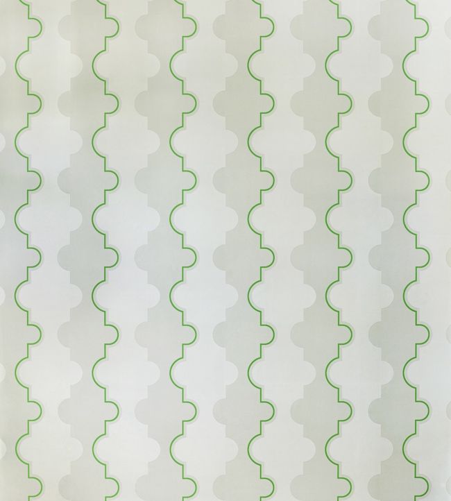 Jigsaw Stripe Nursery Wallpaper - Green