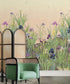 Iris Garden Nursery Room Mural - Green