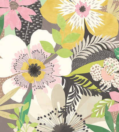 Floral Riot Nursery Wallpaper - Multicolor