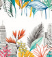 Urban Tropic Nursery Wallpaper - Multicolor
