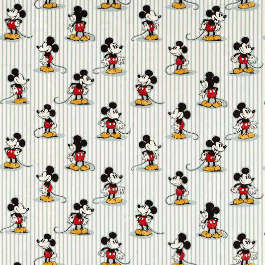 Mickey Stripe Sea Salt Fabric