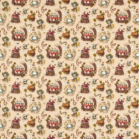 Alice In Wonderland Caramel Fabric