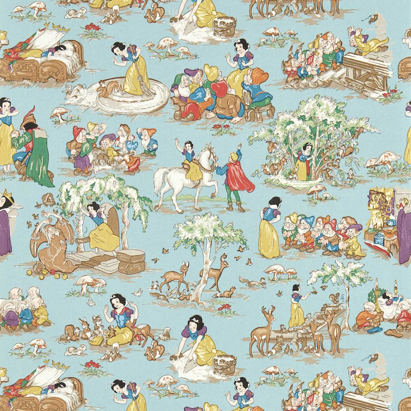 Snow White Puddle Blue Wallpaper