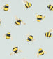 Bees Nursery Fabric - Blue