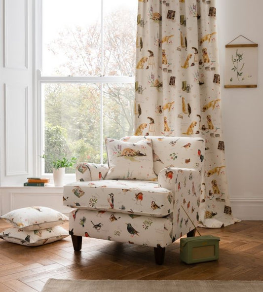 Bird Watch Nursery Room Fabric - Multicolor