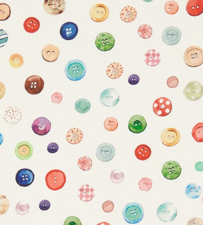 Button Box Nursery Fabric - Multicolor