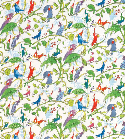 Cockatoos Nursery Fabric - Green