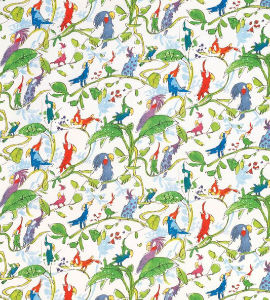 Cockatoos Nursery Fabric - Green