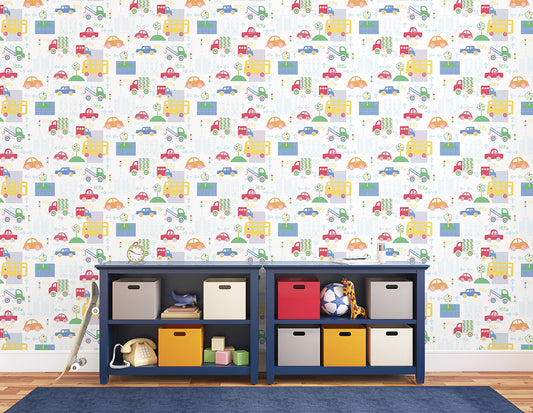 Just 4 Kids 2 Nursery Room Wallpaper - Blue