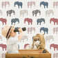 Just 4 Kids 2 Elephant Nursery Room Wallpaper - Multicolor