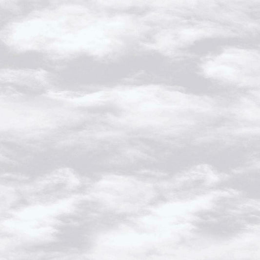 Just 4 Kids 2 Cloud Nursery Wallpaper - Gray