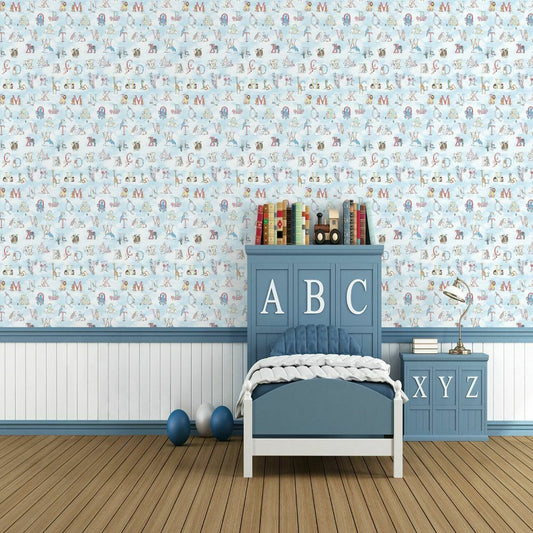 Just 4 Kids 2 Nursery Room Wallpaper - Teal