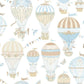Just 4 Kids 2 Hot Air Balloons Nursery Wallpaper - Cream