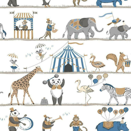 Just 4 Kids 2 Circus Nursery Wallpaper - Multicolor