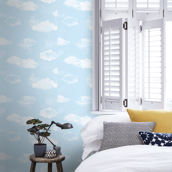Cloud Nursery Room Wallpaper 5 - Blue
