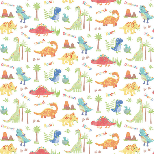 Dinosaurs Nursery Wallpaper - Multicolor