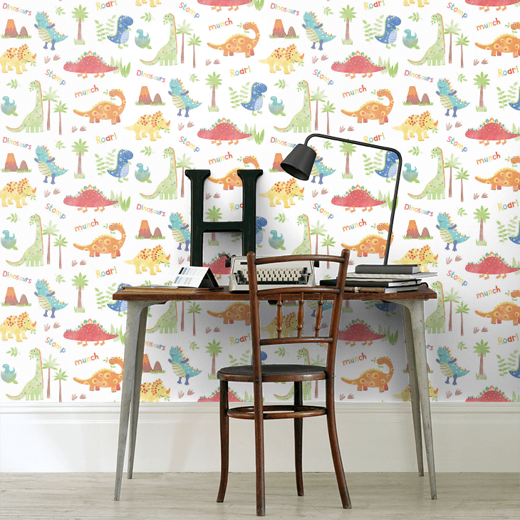 Dinosaurs Nursery Room Wallpaper 4 - Multicolor