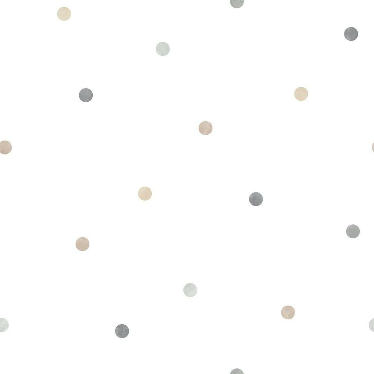 Dots Tiny Tots 2 Nursery Wallpaper - White