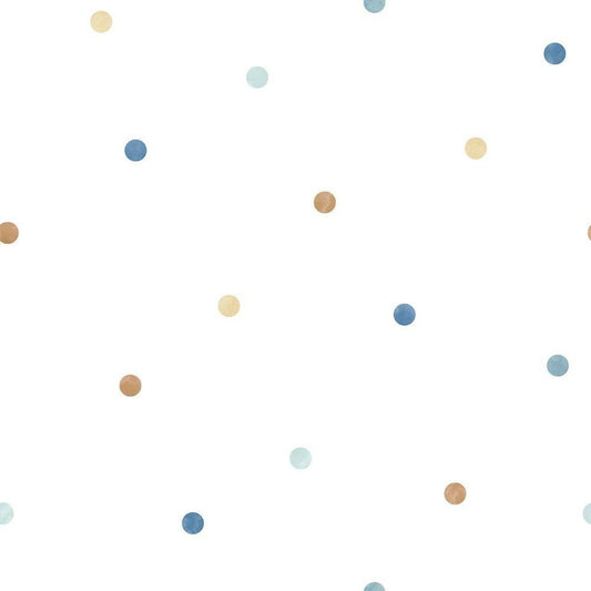 Dots Tiny Tots 2 Nursery Wallpaper - Cream