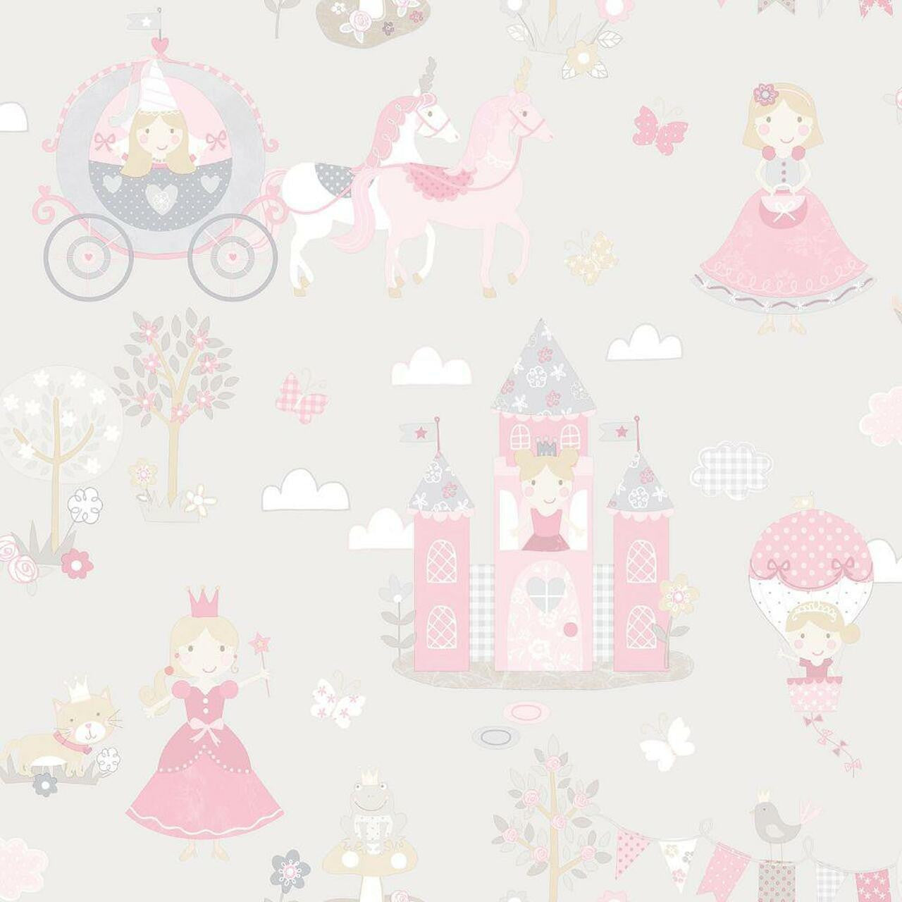 Fairytale Tiny Tots 2 Nursery Wallpaper - Pink