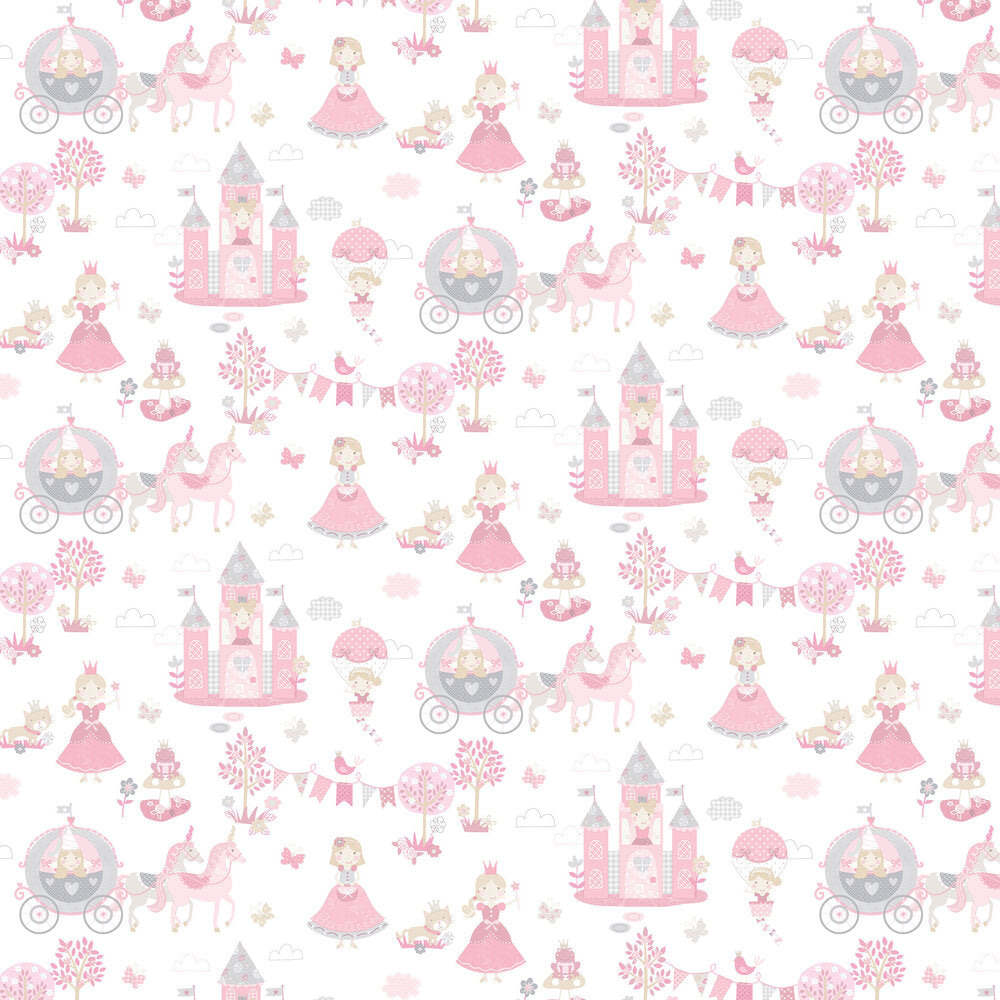 Fairytale Nursery Wallpaper - Pink