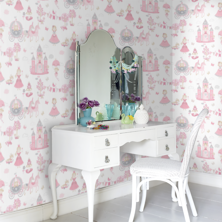 Fairytale Nursery Room Wallpaper 2 - Pink