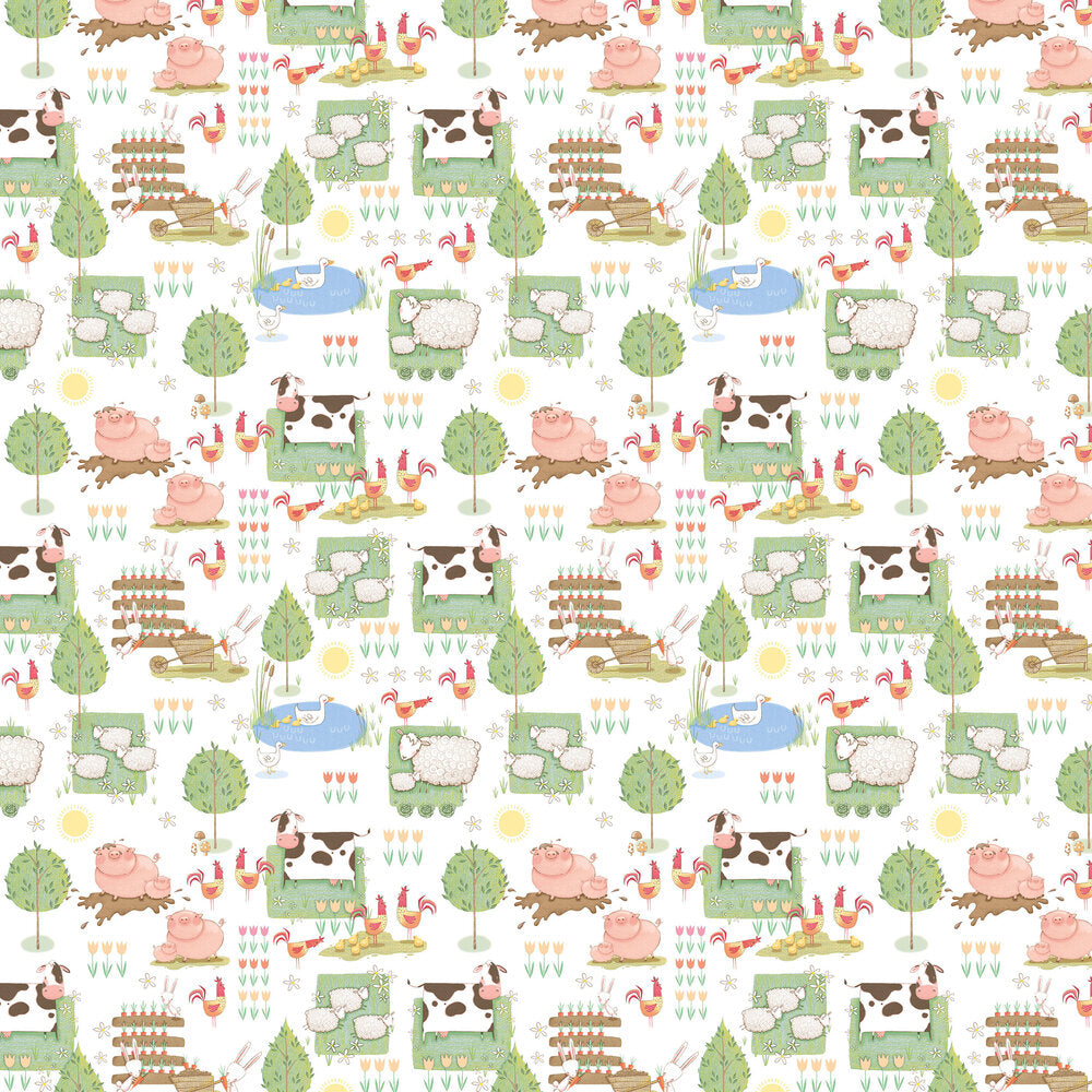 Farmland Nursery Wallpaper - Multicolor