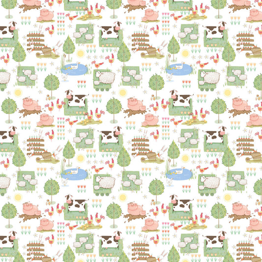 Farmland Nursery Wallpaper - Multicolor