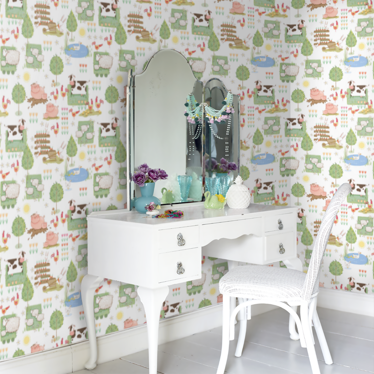 Farmland Nursery Room Wallpaper 2 - Multicolor