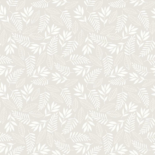 Koala Leaf Tiny Tots 2 Nursery Wallpaper - Gray