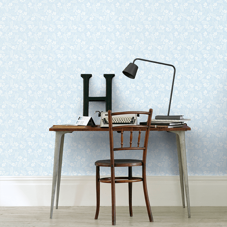 Koala Leaf Nursery Room Wallpaper 4 - Blue