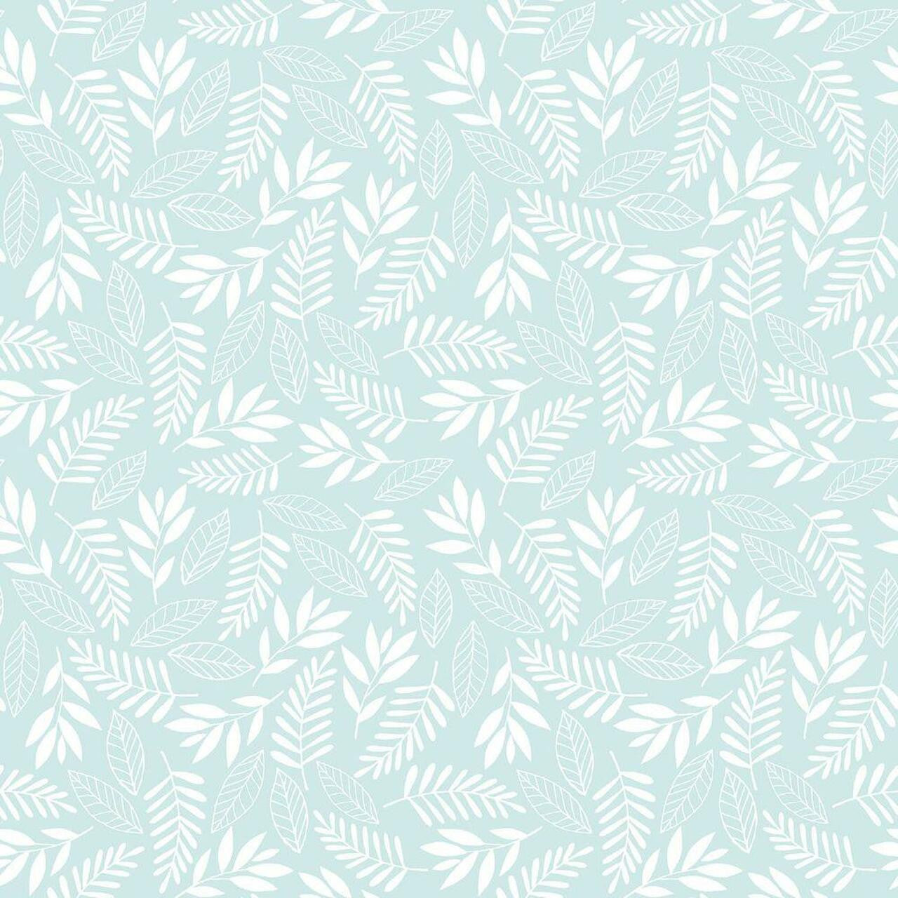 Koala Leaf Tiny Tots 2 Nursery Wallpaper - Blue