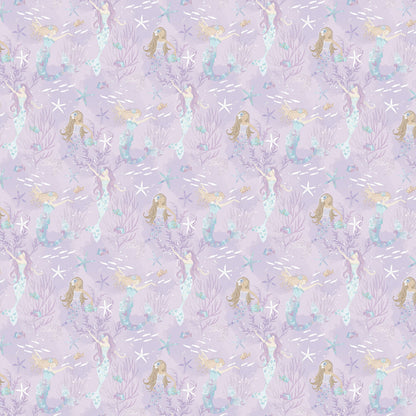 Mermaids Nursery Wallpaper - Purple