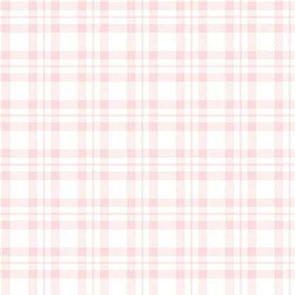 Plaid Tiny Tots 2 Nursery Wallpaper - Pink