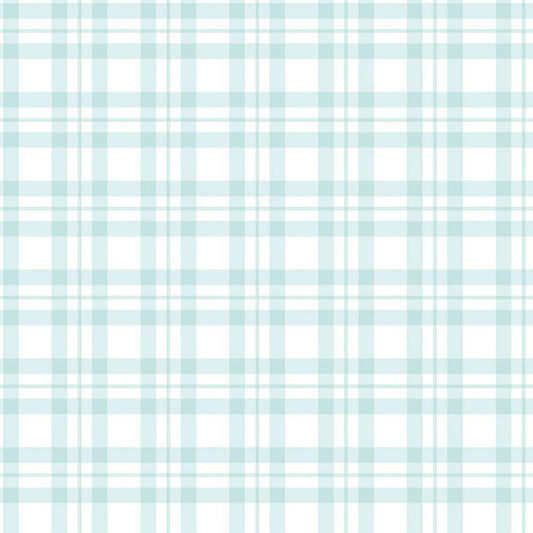 Plaid Tiny Tots 2 Nursery Wallpaper - Teal