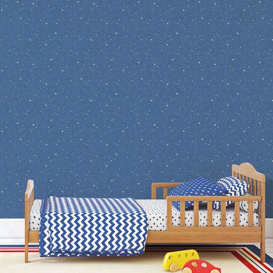 Space Sidewall Nursery Room Wallpaper - Blue