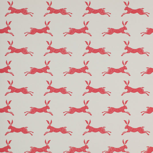 March Hare Nursery Wallpaper - Red