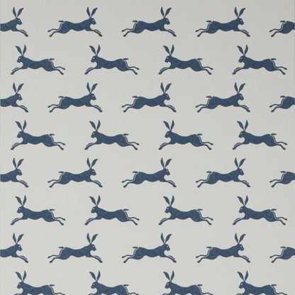 March Hare Nursery Wallpaper - Blue