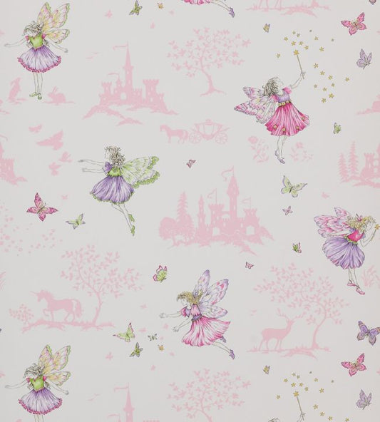 Fairyland Nursery Wallpaper - Red