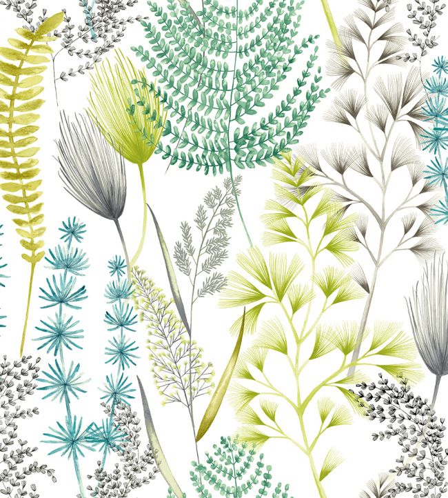 Summer Ferns Nursery Wallpaper - Green