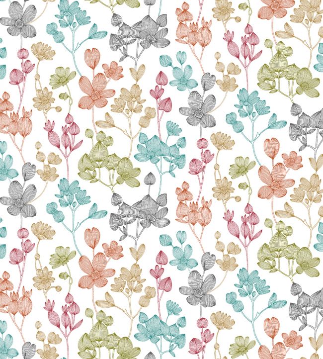 Kalina Nursery Wallpaper - Multicolor