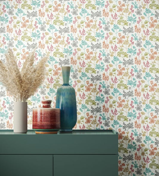 Kalina Nursery Room Wallpaper - Multicolor