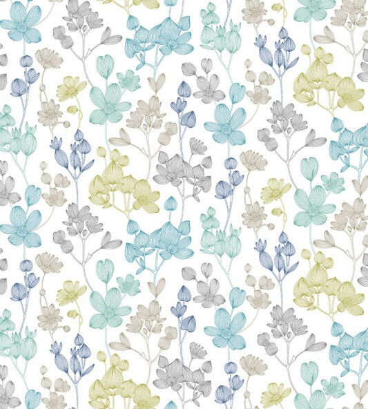 Kalina Nursery Wallpaper - Blue