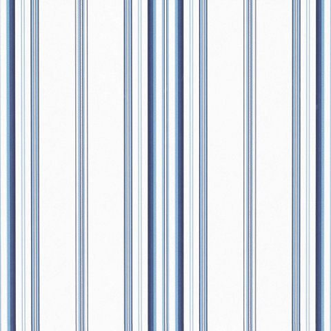 Morgan Stripe Nursery Wallpaper - Blue