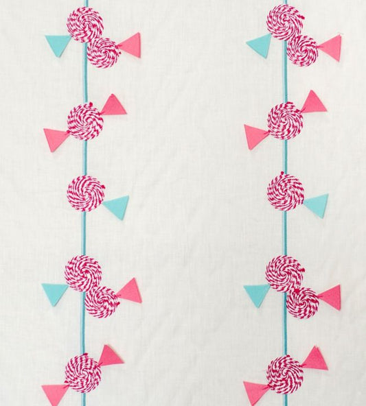 Mini Swirl Lollipop Nursery Fabric - Pink