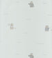 Ours Plage Nursery Wallpaper - Silver