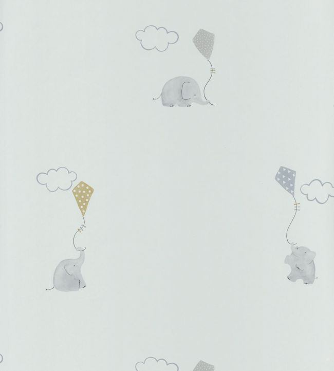 Elephants Nursery Wallpaper - Gray