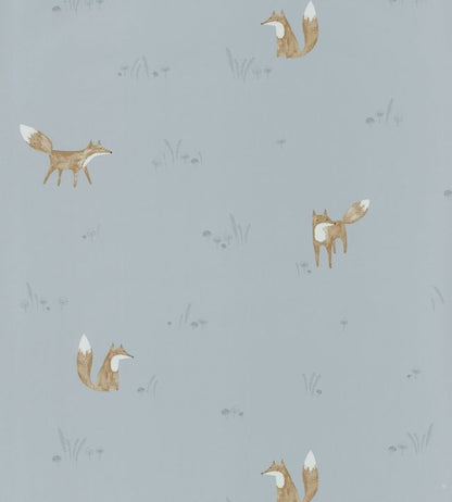 Renard Nursery Wallpaper - Blue