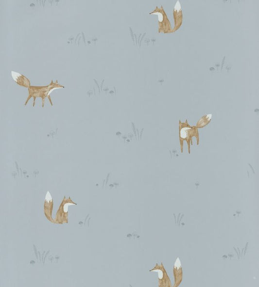 Renard Nursery Wallpaper - Blue