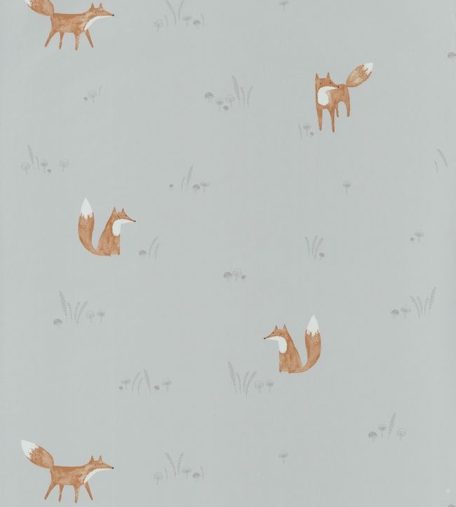 Renard Nursery Wallpaper - Silver